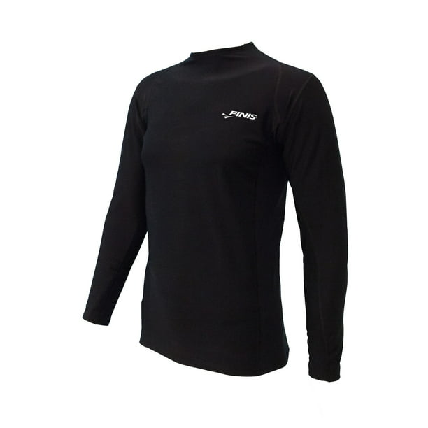 Black Finis Thermal Long-Sleeve Swim Shirt 